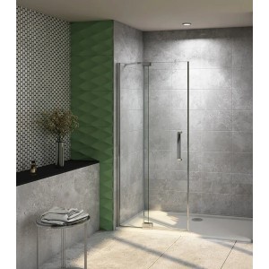 Duschparadies Walk-In Duschtür, 96x195cm, Drehtür, 8mm Nano Glas, hochglanz verchromt.