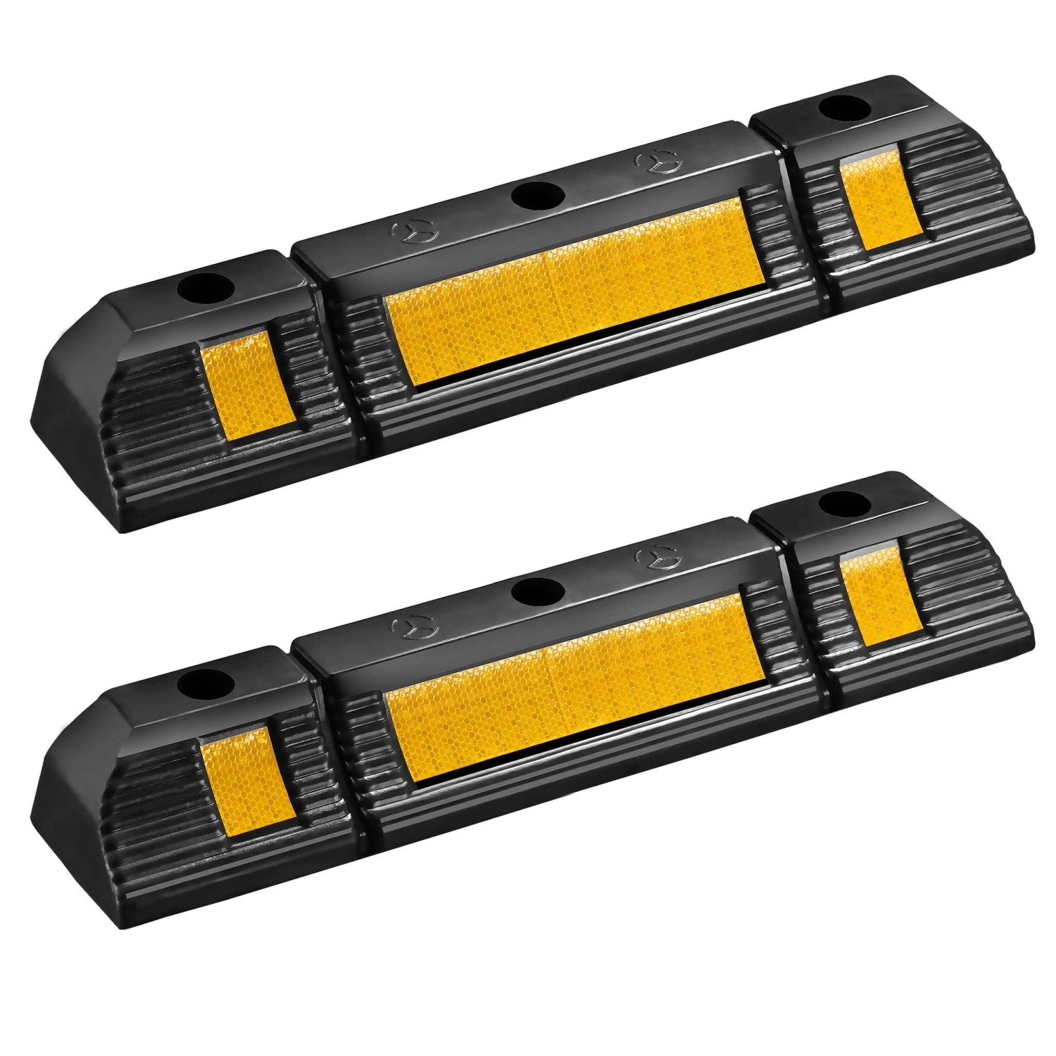 Image of Wiltec Radstopper 60x12x8cm 2x Einparkhilfe Gummi Anfahrschutz Parkhilfe Garage