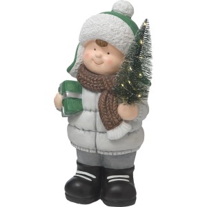 LED-Weihnachtsfigur Junge 21,5 cm x 16,5 cm x 43 cm