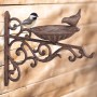 Relaxdays Vogeltränke Gusseisen Braun Wetterfest Rostfrei Frostsicher 24 cm x 28 cm x 14 cm 1,2 kg_2
