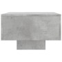 Moderner, betongrauer Couchtisch (100x49,5x31 cm) aus Holzwerkstoff für das Wohnzimmer.