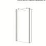 Duschparadies Walk-in Dusche mit Glas Flipper, 40x200cm, verchromt. Montagebeispiel.
