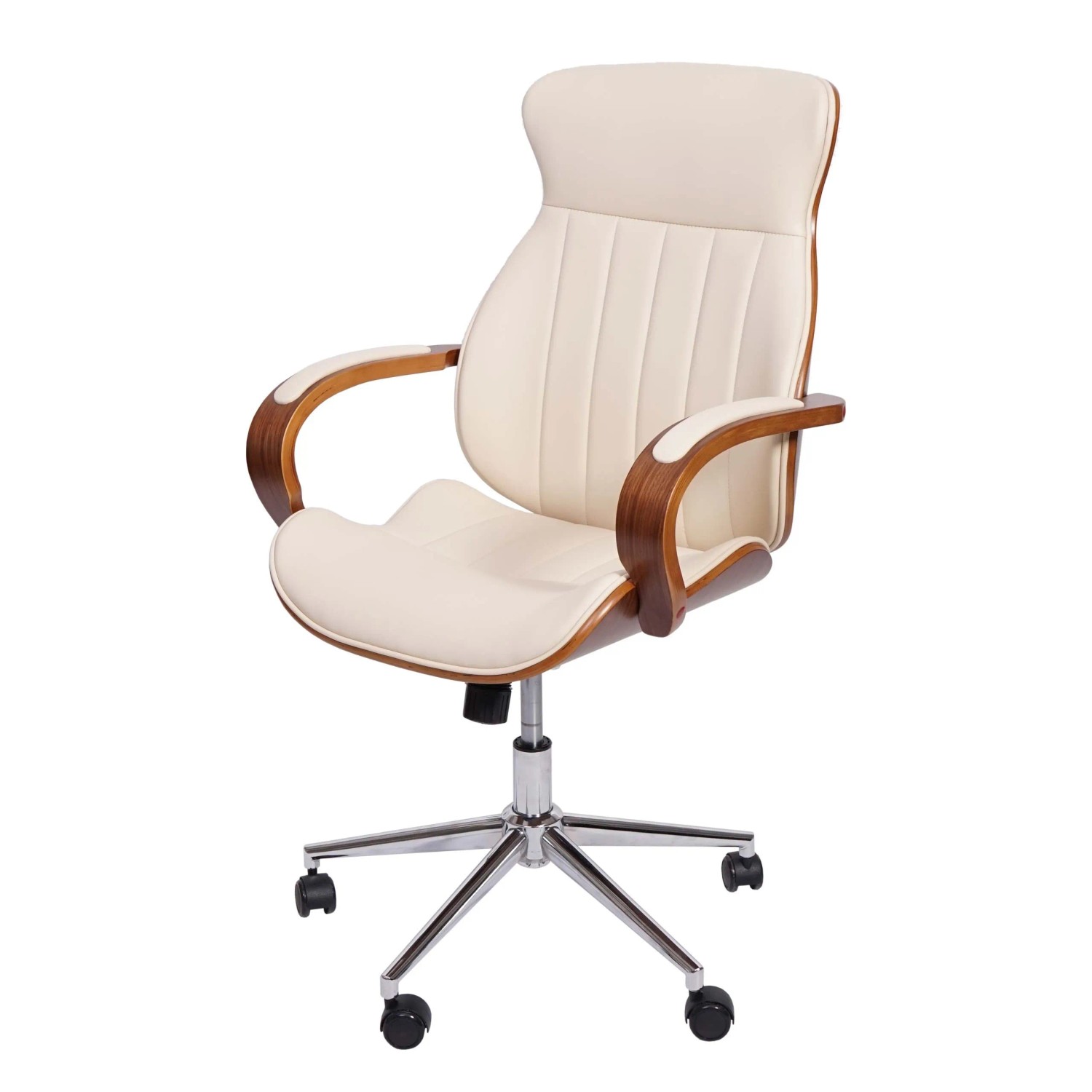 Proregal Bürostuhl HxBxT 109x63x64 cm Sitzhöhe 46cm Bugholz Walnuss-Optik K günstig online kaufen