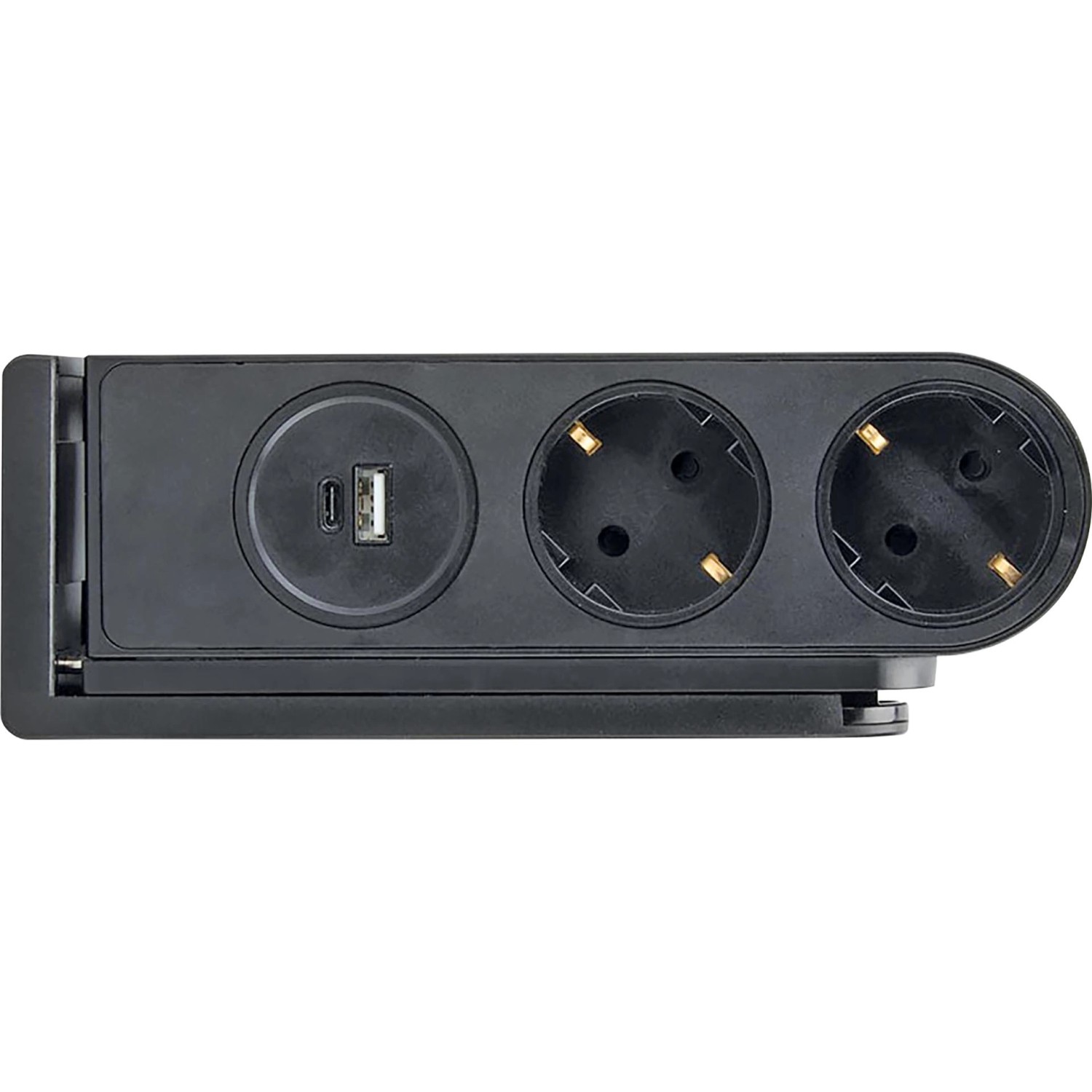 Schwarz Legrand 4-fach Tischsteckdosenleiste Tischsteckdose Wandsteckd - Foto 10