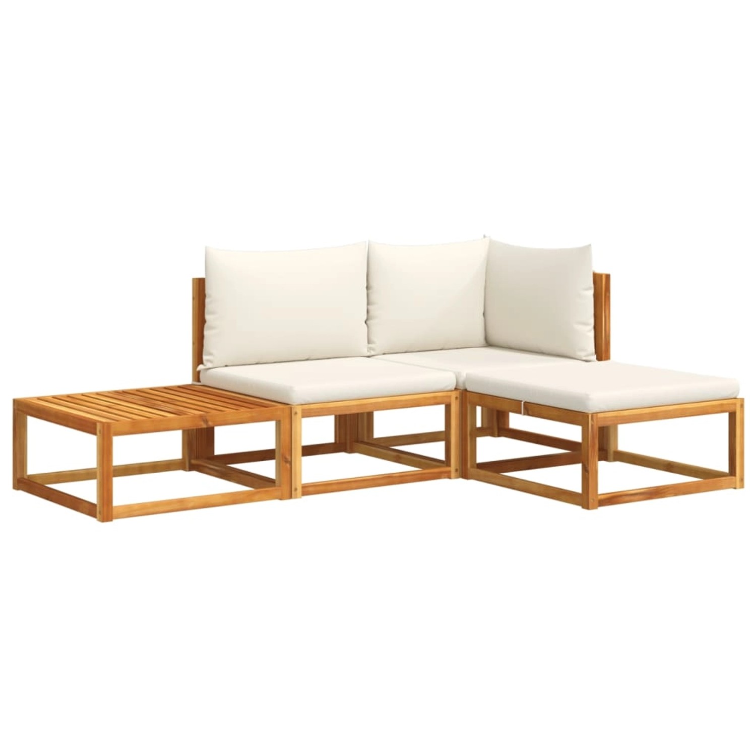 vidaXL 4-tlg. Garten-Sofagarnitur mit Kissen Massivholz Akazie günstig online kaufen