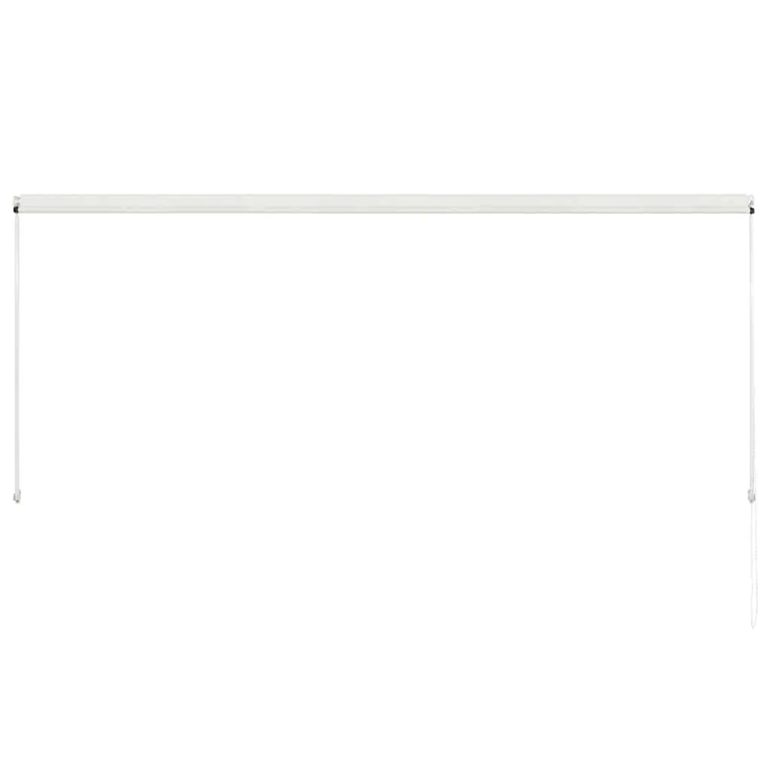 Cremefarbene, einziehbare Markise, 300x150 cm, für Terrasse und Balkon.