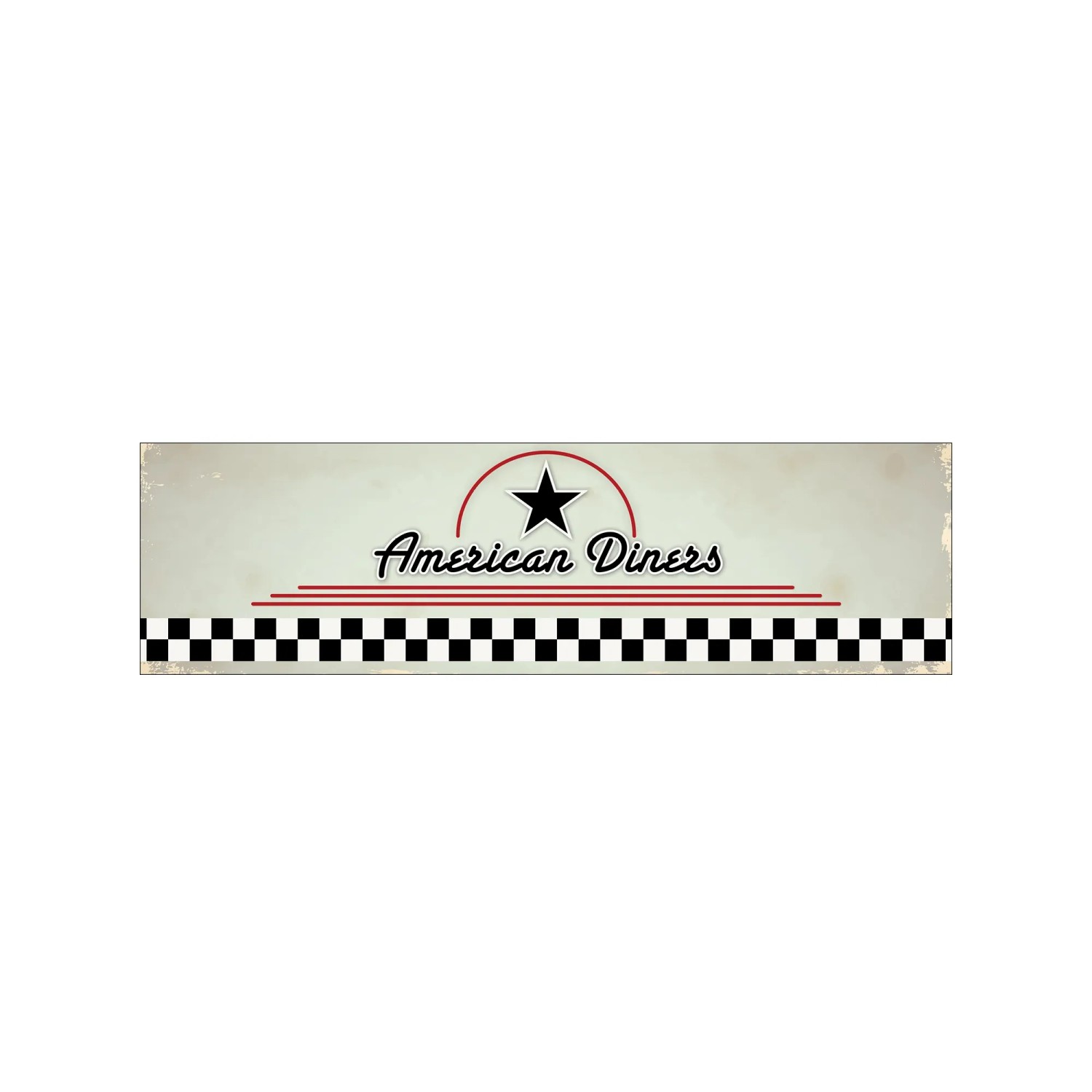 MySpotti Küchenrückwand Profix Cucina American Diners 210 x 60 cm Mehrfarbig