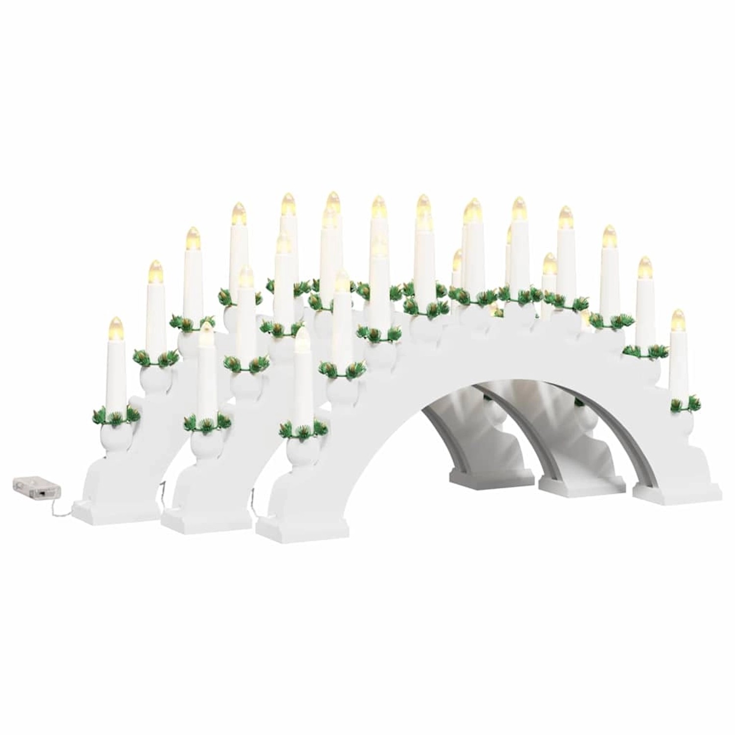 vidaXL Weihnachtskerzenbogen mit 10 LED Kerzen 3 Stk Weiß 42019710 günstig online kaufen