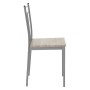 Stuhl der ML-Design Essgruppe, Eiche hell, Metallgestell, Teil des 5-tlg. Sets.
