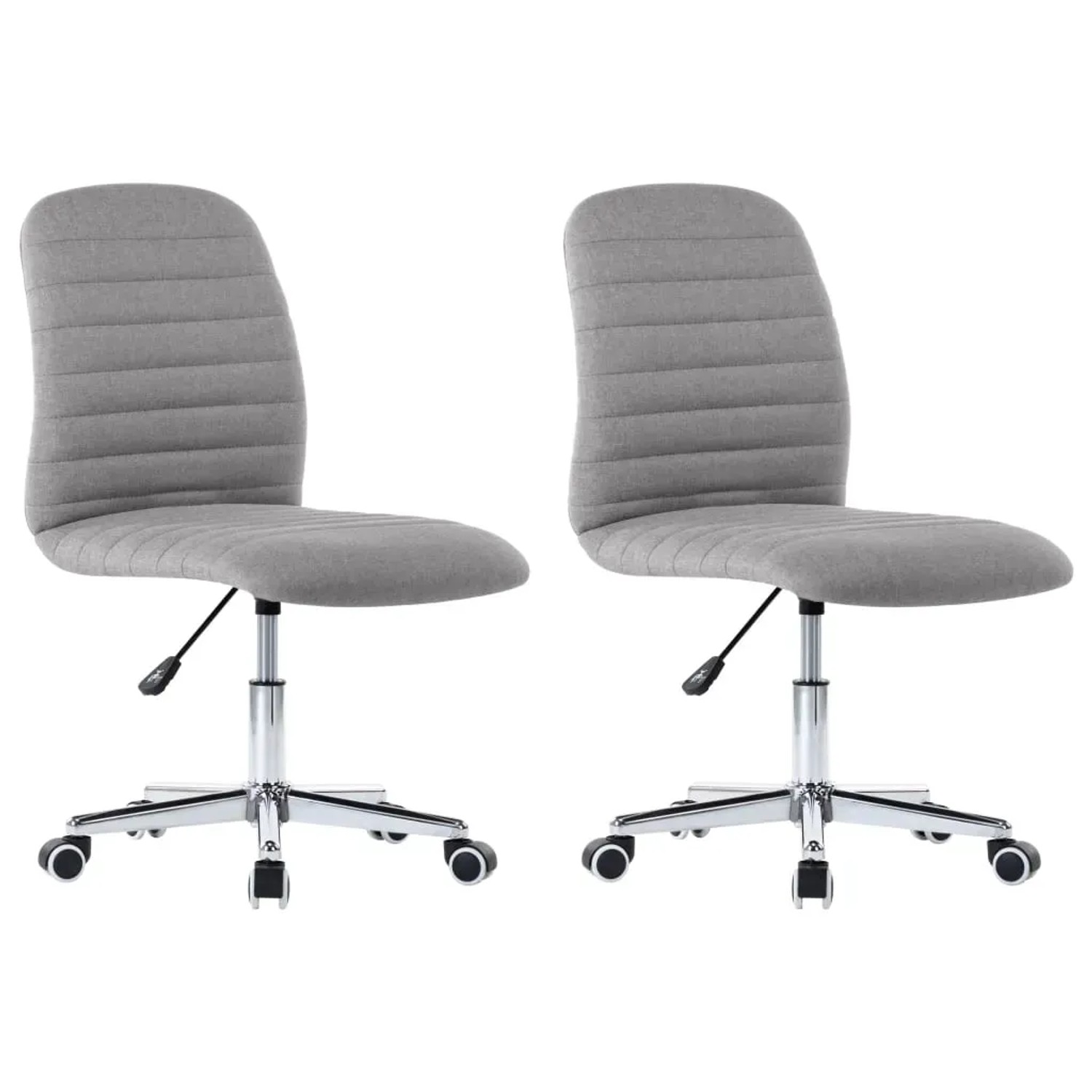 vidaXL Esszimmerstühle 2 Stk Hellgrau Stoff 283599