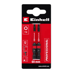 Einhell Impact Bit-Set, 2-teilig, T10, 60 mm. Schraubendreher-Bits für Akkuschrauber.