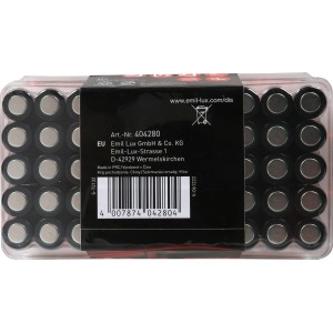 Alkaline Batterien AA LR06, 50er Pack für Geräte mit konstantem Strombedarf.