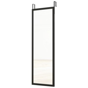 Costway Wandspiegel mit Hängehaken, schwarz, für die Tür oder Wandmontage.
