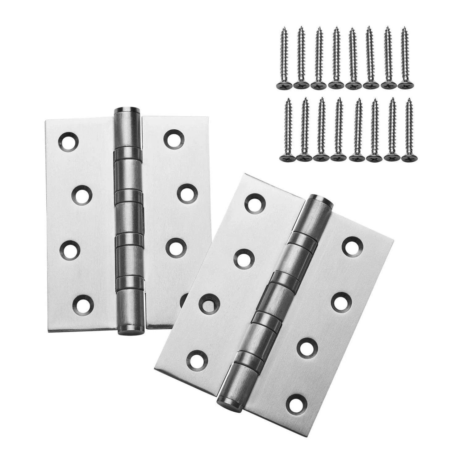 SOTECH 2 Stück Edelstahl SS304 Türscharnier Aufschraubband 101 x 76 x 2,5 mm Tragkraft 75 Kg Kugelgelagert