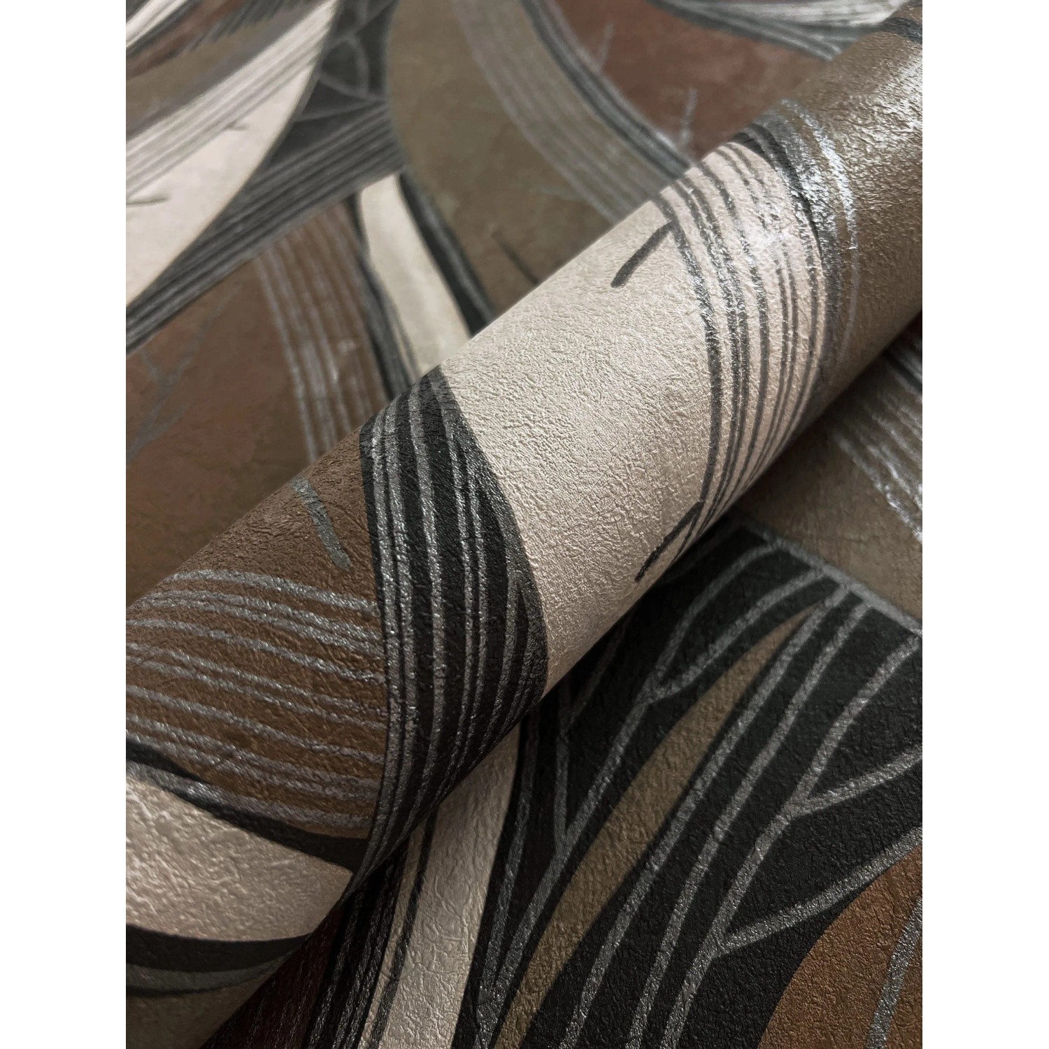 Newroom Vliestapete Gorana Brown Blätter Modern FSC® günstig online kaufen