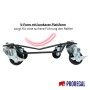 PROREGAL Rangierhilfe für PKW/Motorrad, Stahl, mit Rollen und V-Form Reifenaufnahme.