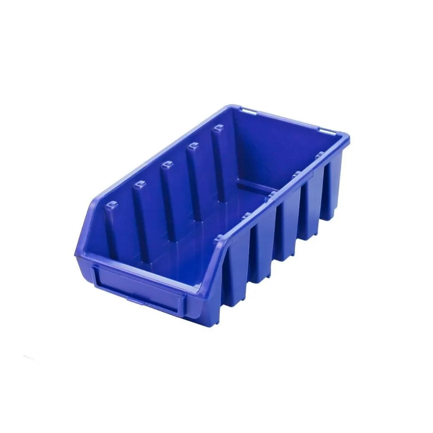 Blaue PROREGAL Sichtlagerbox 2L aus Polypropylen, ideal für Aufbewahrungssysteme.