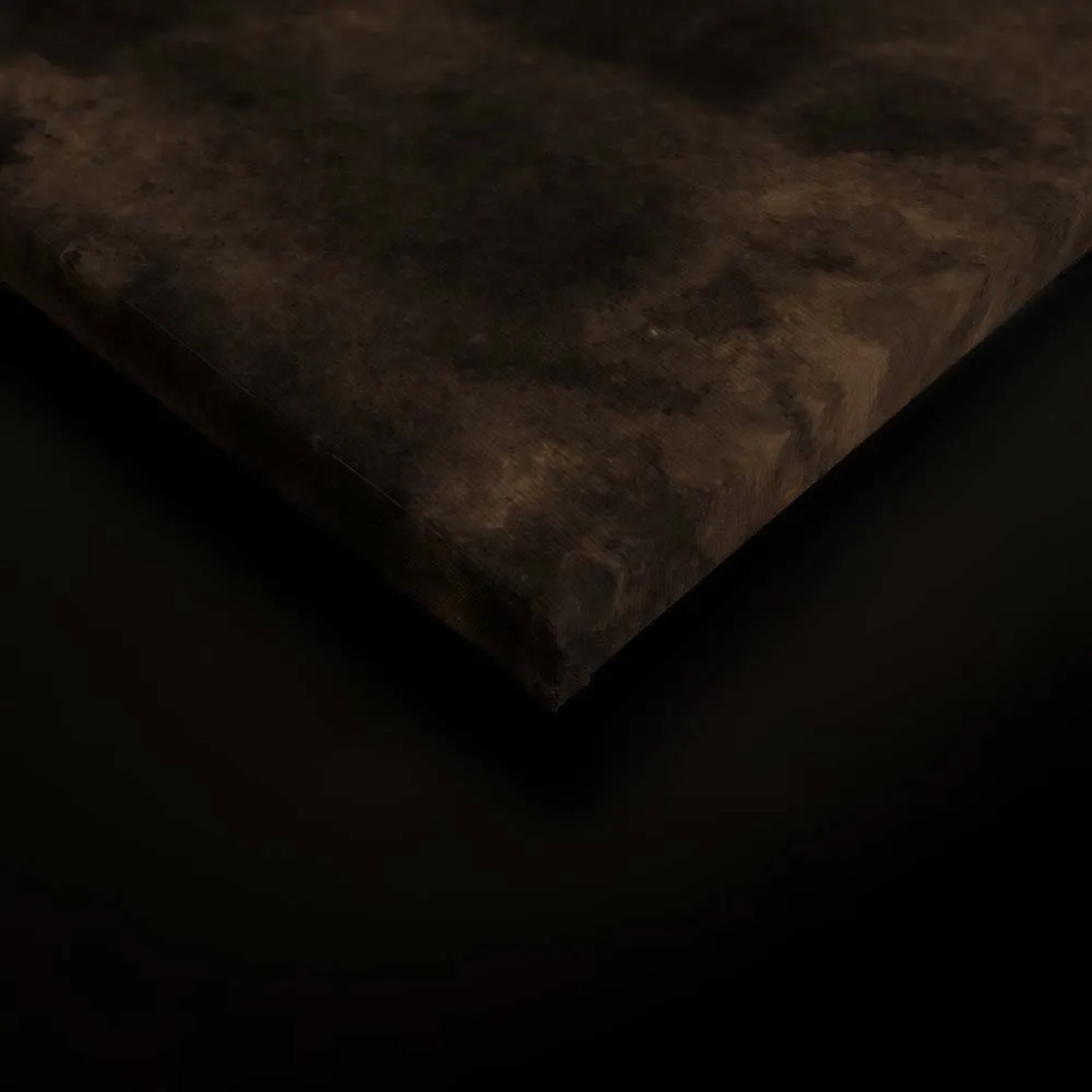Detailaufnahme: Bricoflor Leinwandbild Berge im Aquarell Stil, braun-beige, für Wohn- und Schlafzimmer.