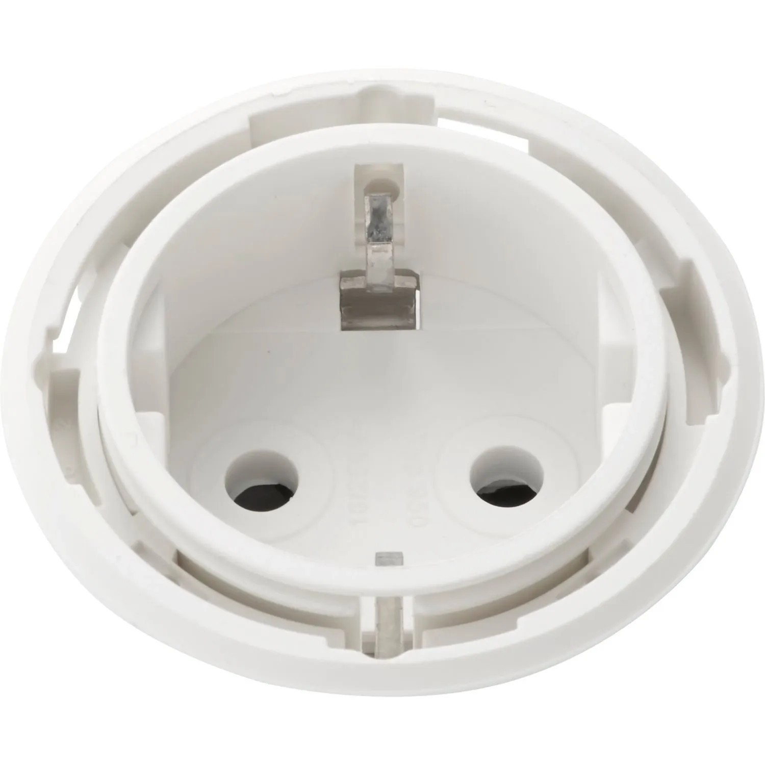 Evoline One Steckdose ohne Abdeckring ø 59 mm mit Winkelstecker Weiß
