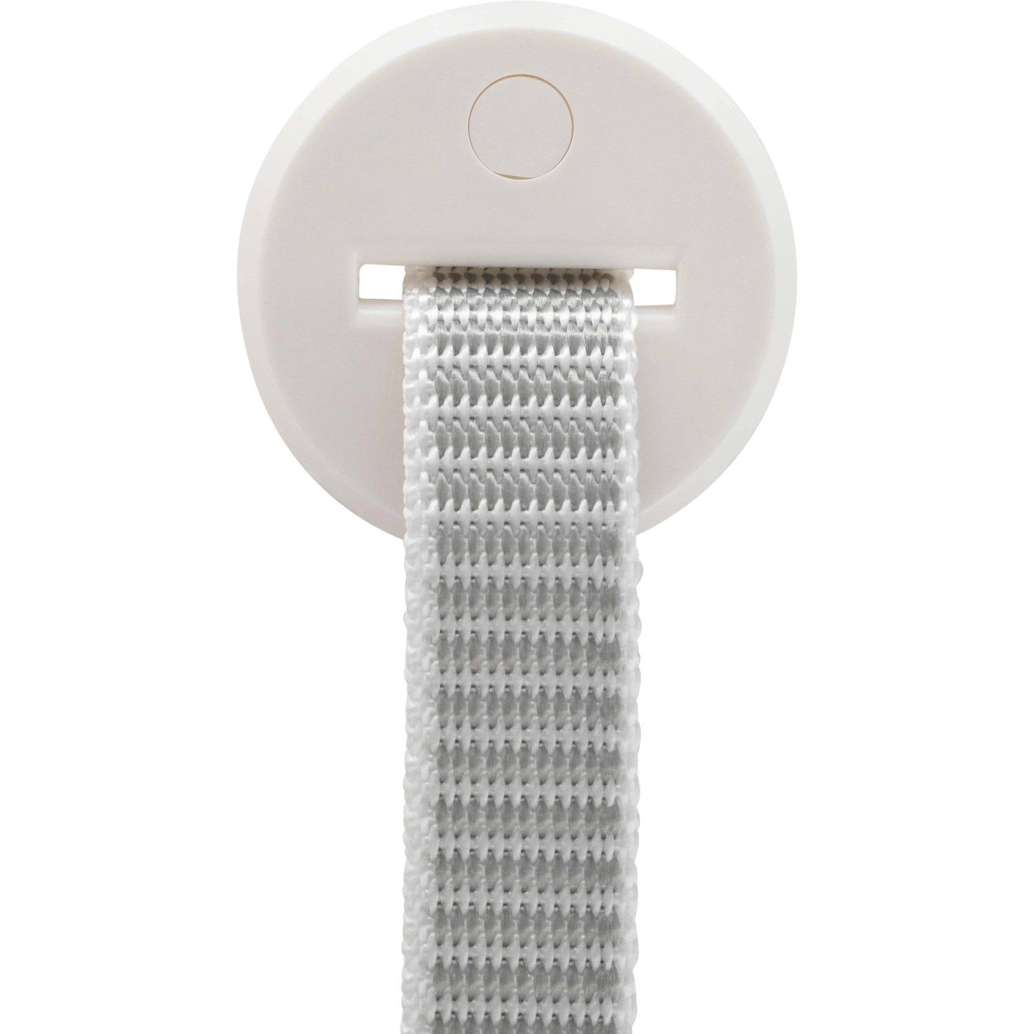 Weiße Schellenberg Rollladen Gurtführung Standard Mini/Maxi, 25mm rund, mit Gurtband.