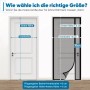 Anleitung zur Größenwahl für Sekey Fliegengittertür mit Magnetverschluss für Fenster und Türen.