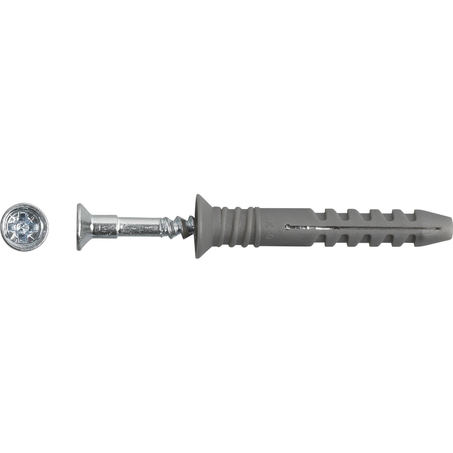 Nageldübel 6 mm x 40 mm mit Schraube 200 Stück