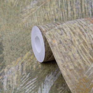 Art for the Home Fototapete Vintage Palm, ockerfarben, gerollt. Palmenmuster.