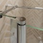 Detailaufnahme: Breuer Elana 2.0 Drehtür, abgerundete Profile, Alu-Chrom, Hebe-Senkmechanismus.