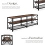 Tectake Tv Regal Chicago Industrial Style Holz und Stahl 141 x 41 50 x 50 50 cm Industrial Holz Dunkel Rustikal_3