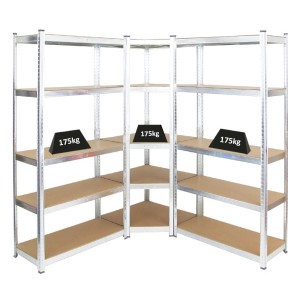 PROREGAL Mega Deal: Eckregal & 2 Schwerlastregale, verzinkt, Fachlast 175kg. Ideal für Werkstatt & Lager.