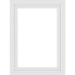 Weißes Kunststofffenster, 80x100 cm, 3-fach Verglasung, links öffnend.