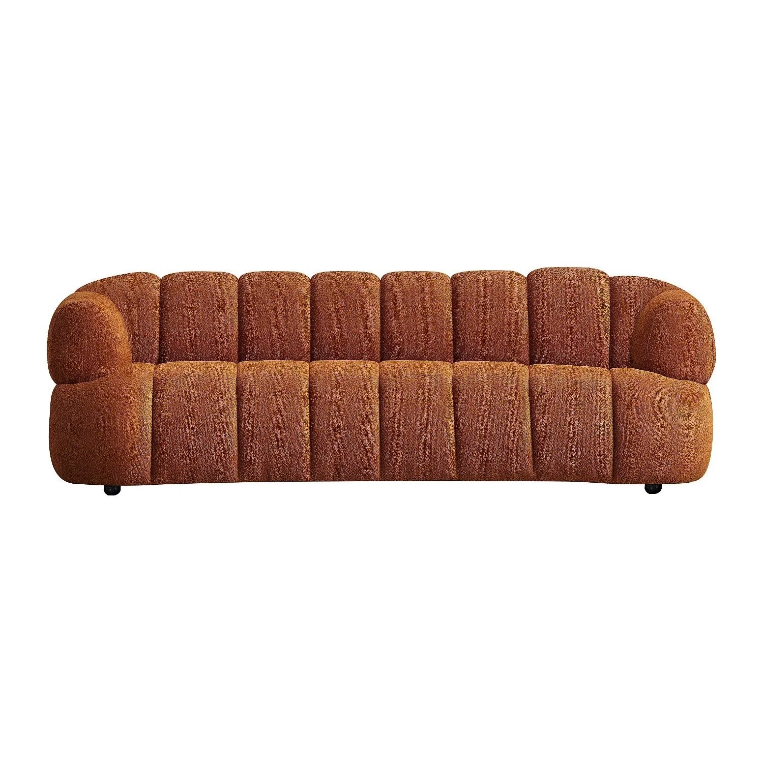 Vente-unique Sofa Ohne Schlafmöglichkeit Coliani Terracotta 227 cm