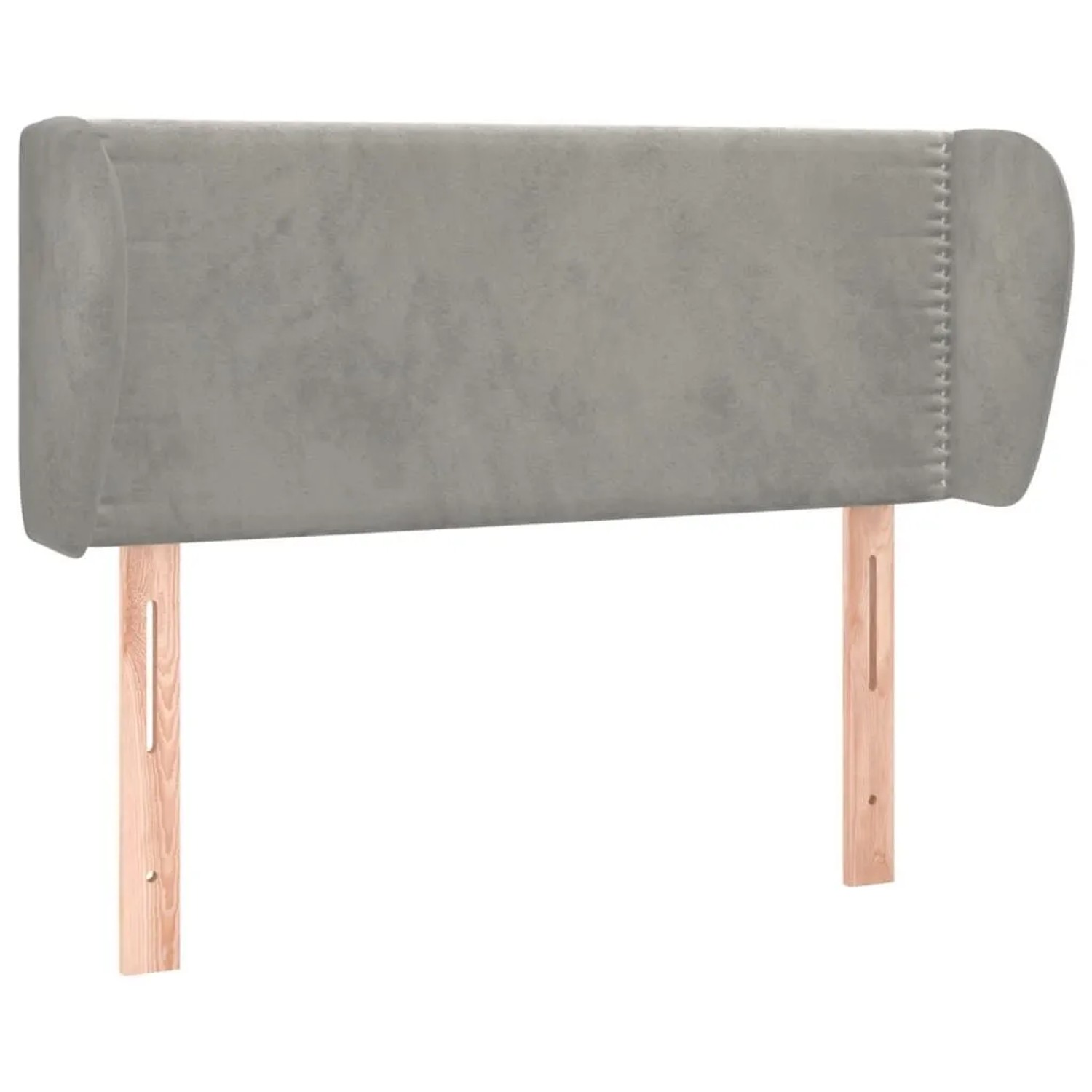 vidaXL Kopfteil mit Ohren Hellgrau 93x23x78/88 cm Samt 3117040