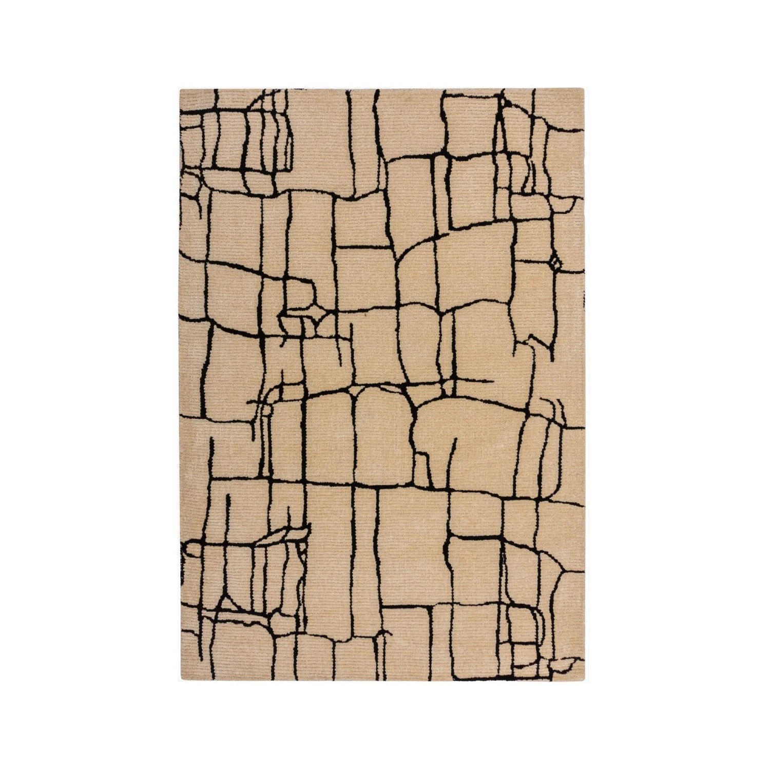 Flair Rugs Kurzflorteppich Theo Wool Look 160 cm x 230 cm Cream