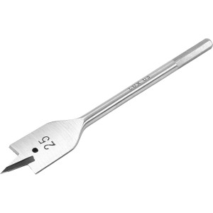 LUX Flachfräsbohrer Classic 25 mm aus Stahl, geeignet für Holzbearbeitung.