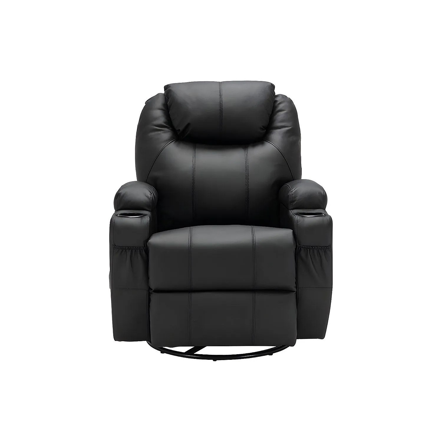 Vente-unique Massagesessel Silvano Schwarz 82 cm