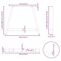 vidaXL Esstischbeine A-Form, 2 Stk, schwarz, Stahl, 90x72 cm. Möbelbeine mit Maßen.