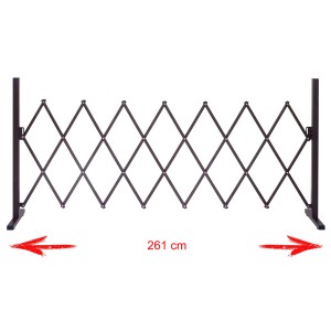 Ausgezogenes MCW Absperrgitter B34, 103x31-261cm, für Garten und mehr.