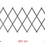 Ausgezogenes MCW Absperrgitter B34, 103x31-261cm, für Garten und mehr.
