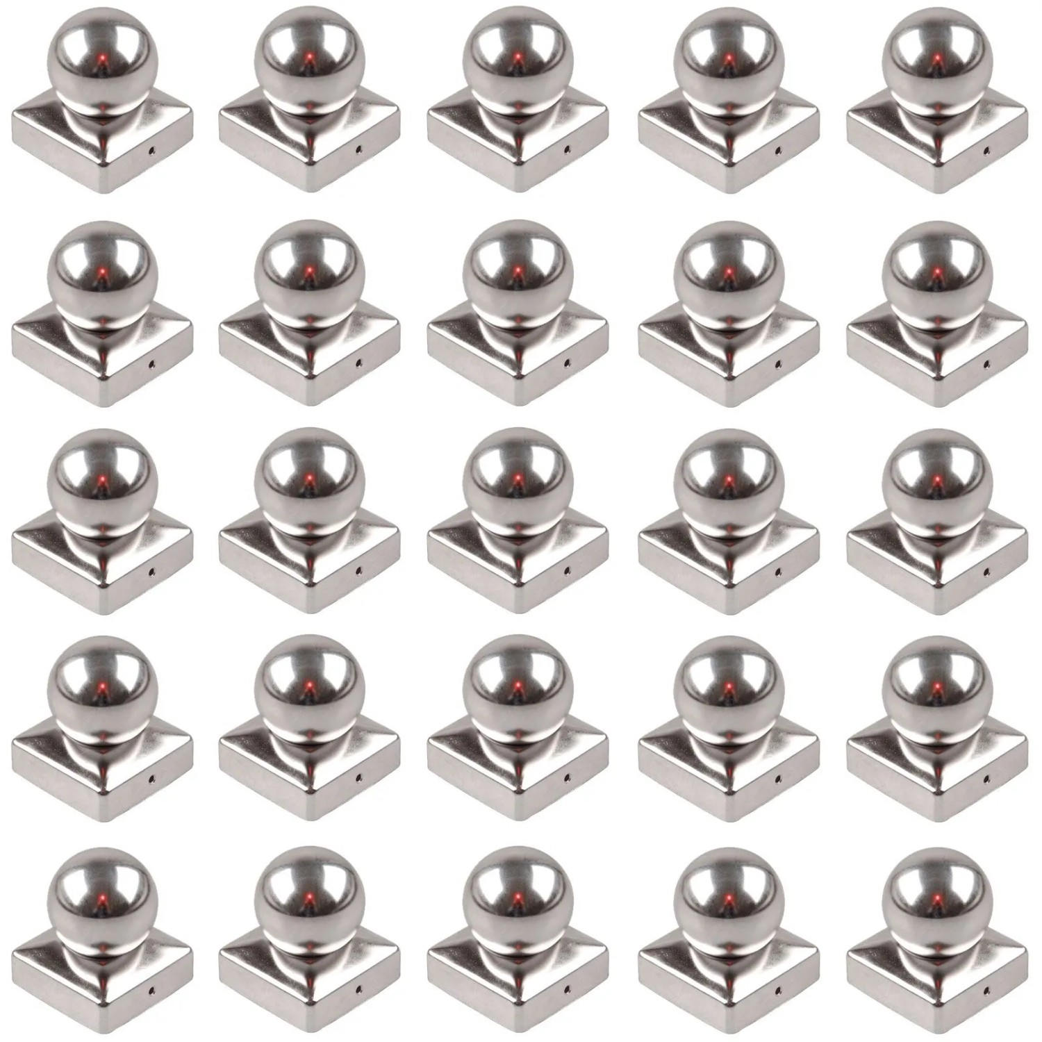 Holmwerk 25x Pfostenkappe Edelstahl 121mm Kugel Abdeckkappe Für Pfosten 12x günstig online kaufen