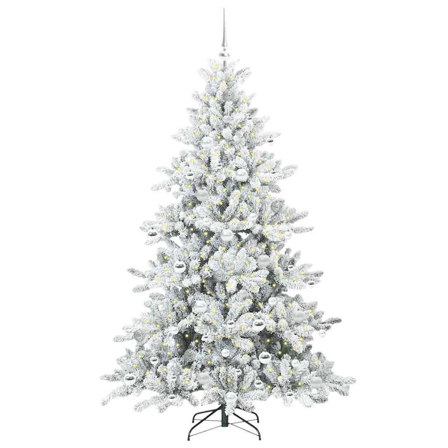 vidaXL Künstlicher Klappbarer Weihnachtsbaum mit 300 LEDs 180 cm PVC 3397723
