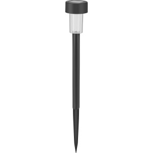 Schwarzer LED-Solarspieß, 40 cm hoch, für Garten und Wegbeleuchtung.