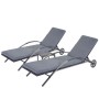 MCW Sonnenliege E27 2er-Set Schwarz Kissen Dunkelgrau_3