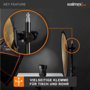 Walimex Pro Schraubklemme Schraubzwinge Fotostudio Foto Hintergrund Halter