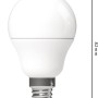LED-Leuchtmittel E14 Globe G45, 5,5W, dimmbar, mit einstellbarer Farbtemperatur.
