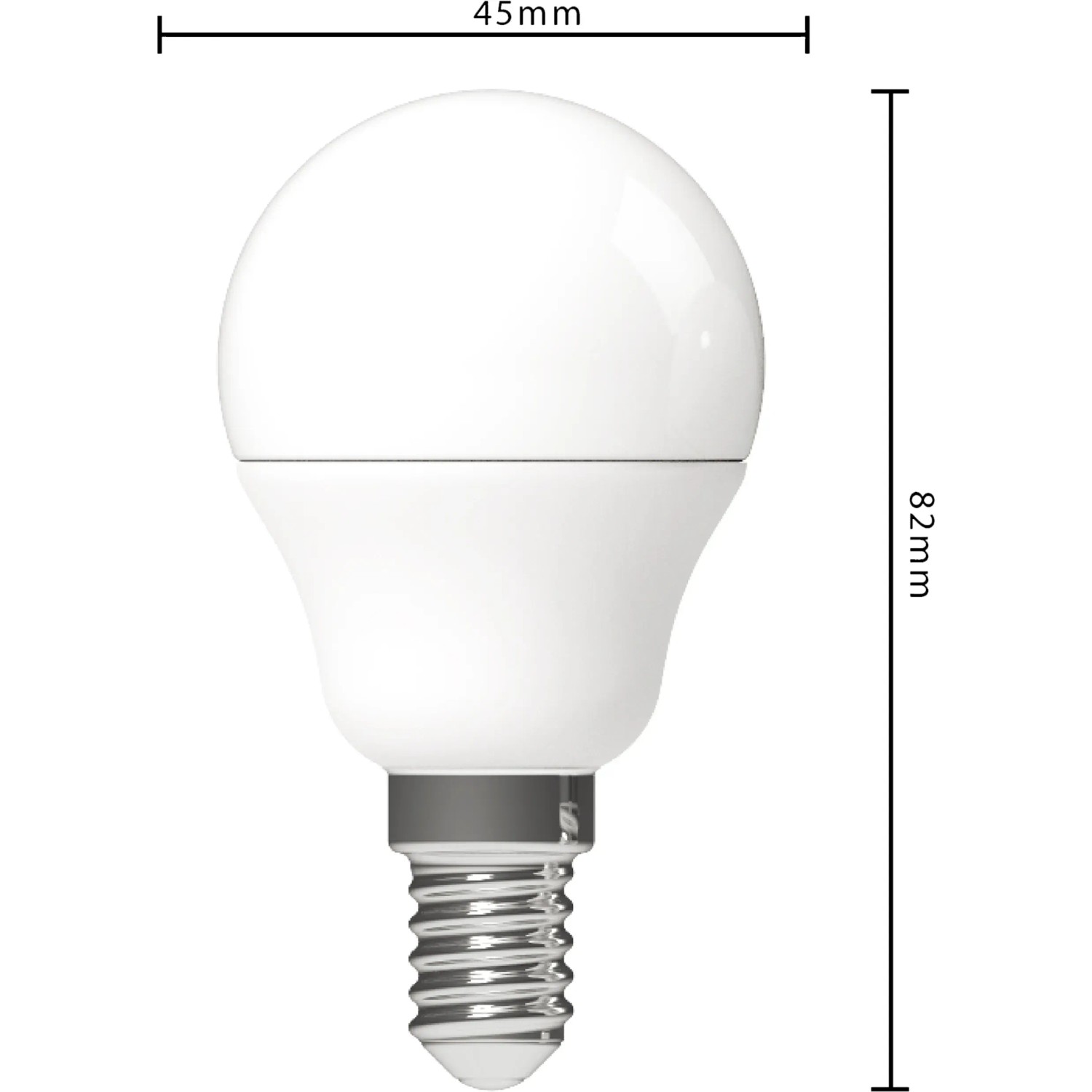 LED-Leuchtmittel E14 Globe G45, 5,5W, dimmbar, mit einstellbarer Farbtemperatur.