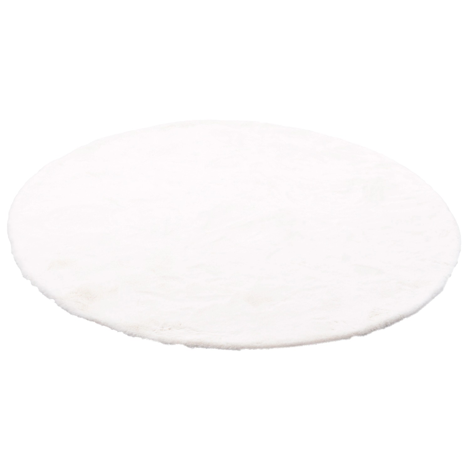 Pergamon Luxus Super Soft Fellteppich Plush Rund Weiss 160x160cm günstig online kaufen