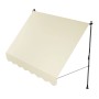 Beige Juskys Klemmmarkise Kapstadt 250x120 cm für Balkon & Terrasse, ohne Bohren montiert.