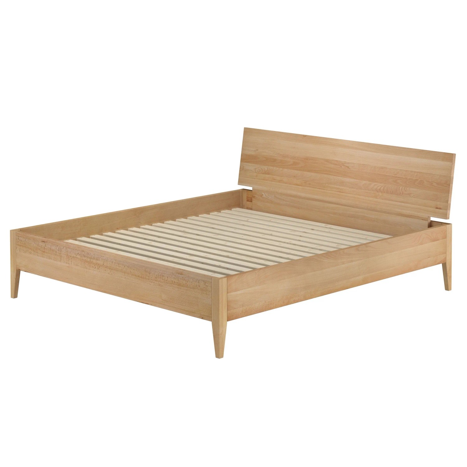 Erst-Holz Doppelbett Metallfrei 180 x 200 cm Massives Buchenholz Konische Füße Modell 94 Rollrost inkl.