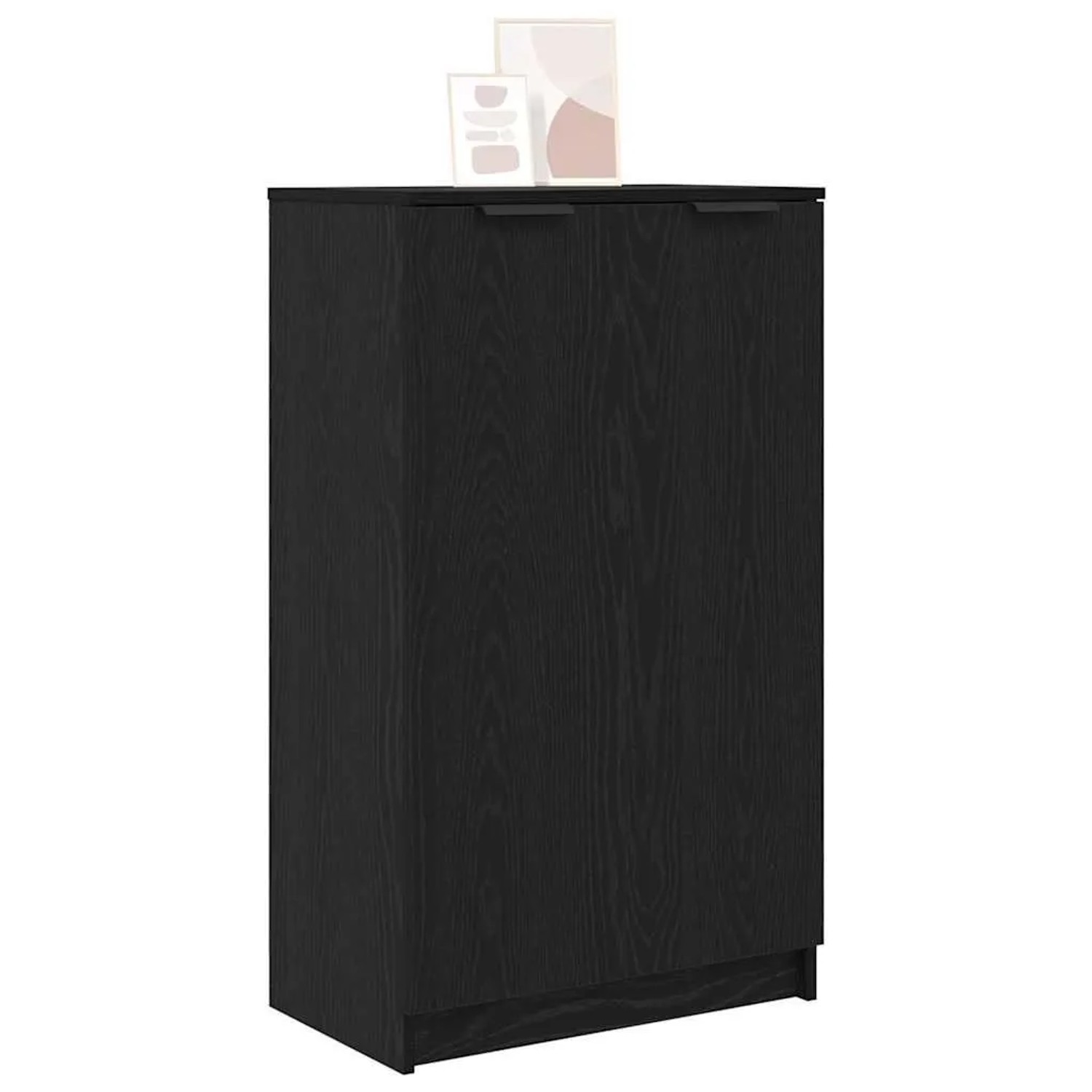 vidaXL Schuhschrank, schwarz Eichen-Optik, mit Regal, 59x35x100cm. Wohnzimmerschrank für Schuhe.